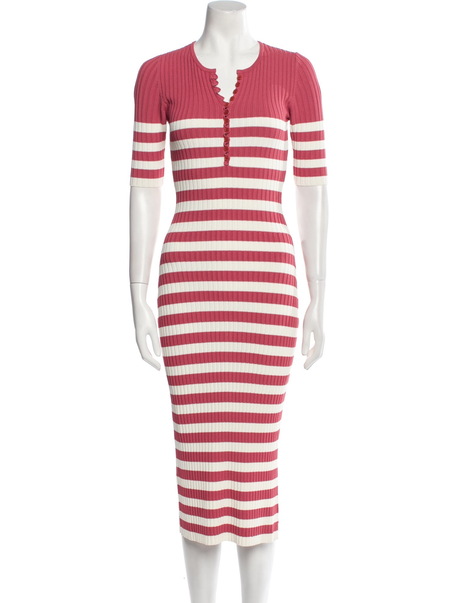 Altuzarra Striped Midi Length Dress
