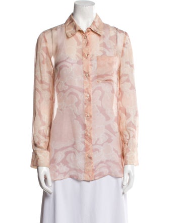 Altuzarra Silk Printed Button-Up Top