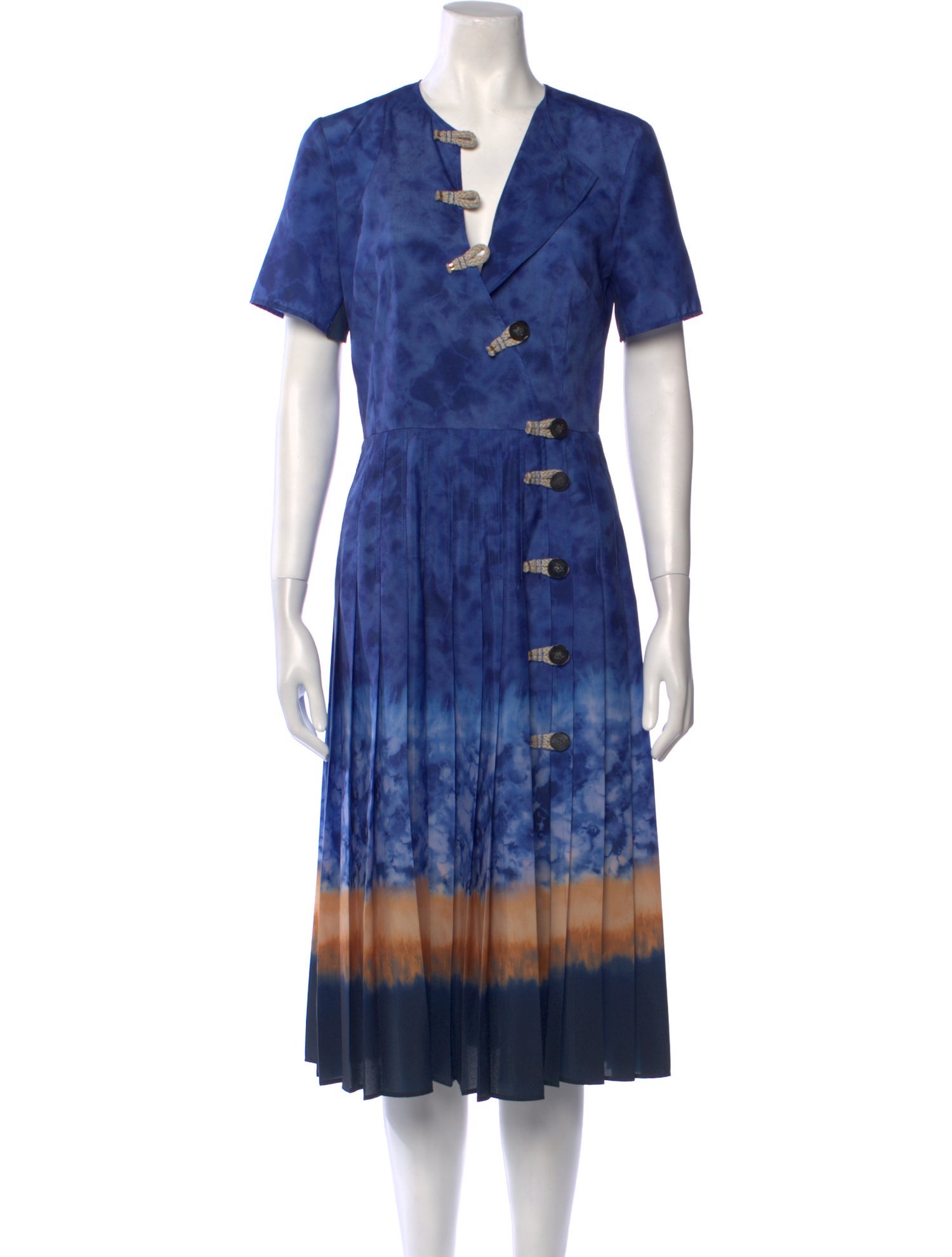 Altuzarra Tie-Dye Print Midi Length Dress