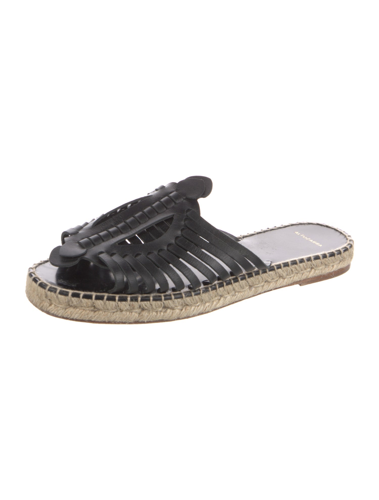 Altuzarra Leather Whipstitch Trim Espadrilles
