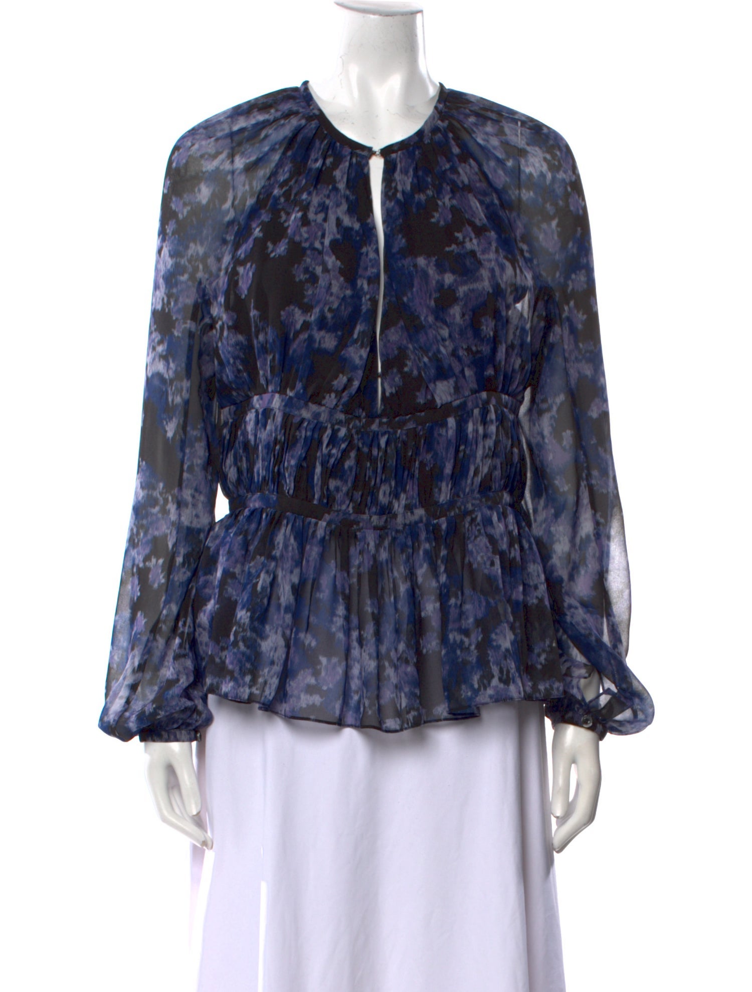 Altuzarra Printed V-Neck Blouse