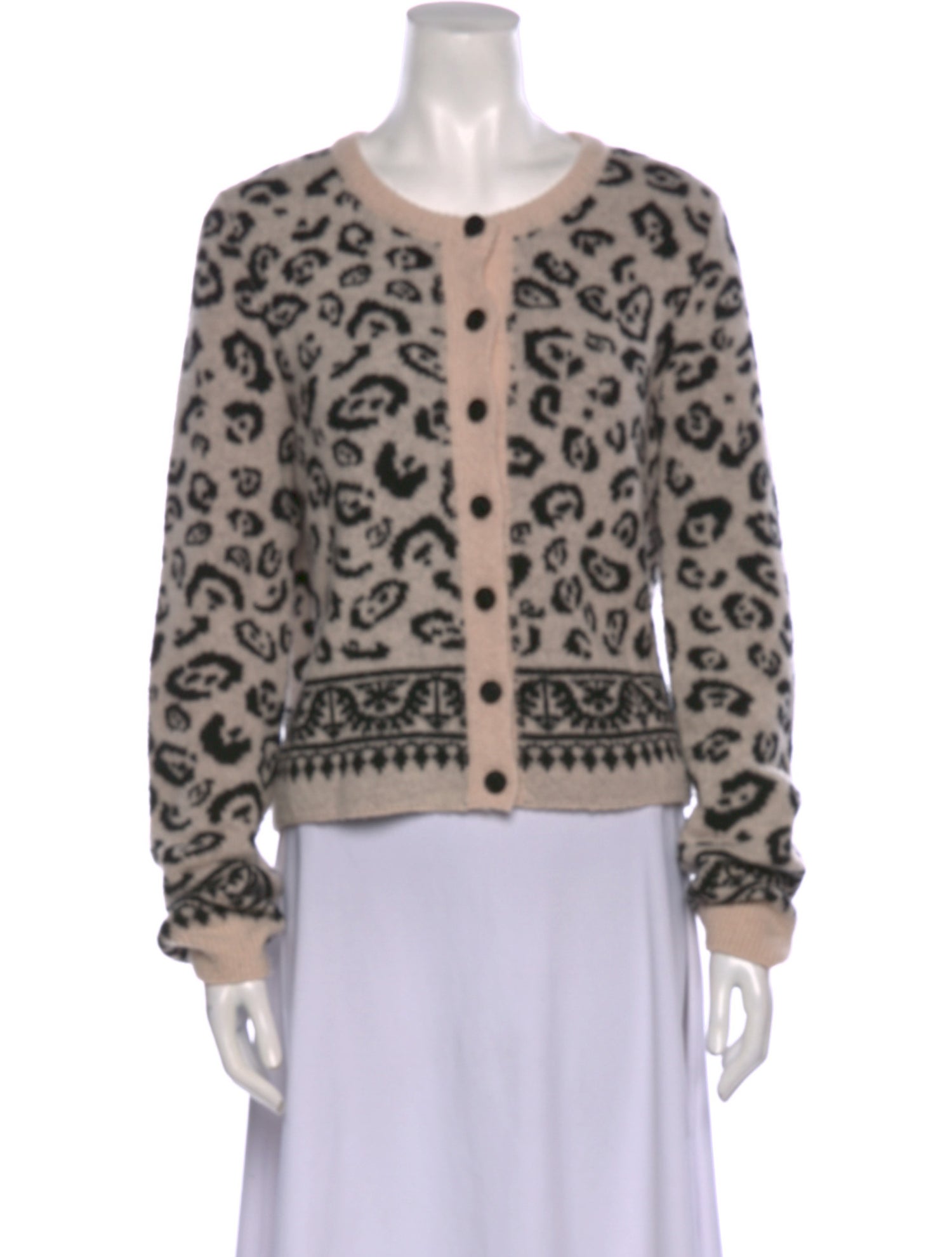 Altuzarra Animal Print Crew Neck Sweater