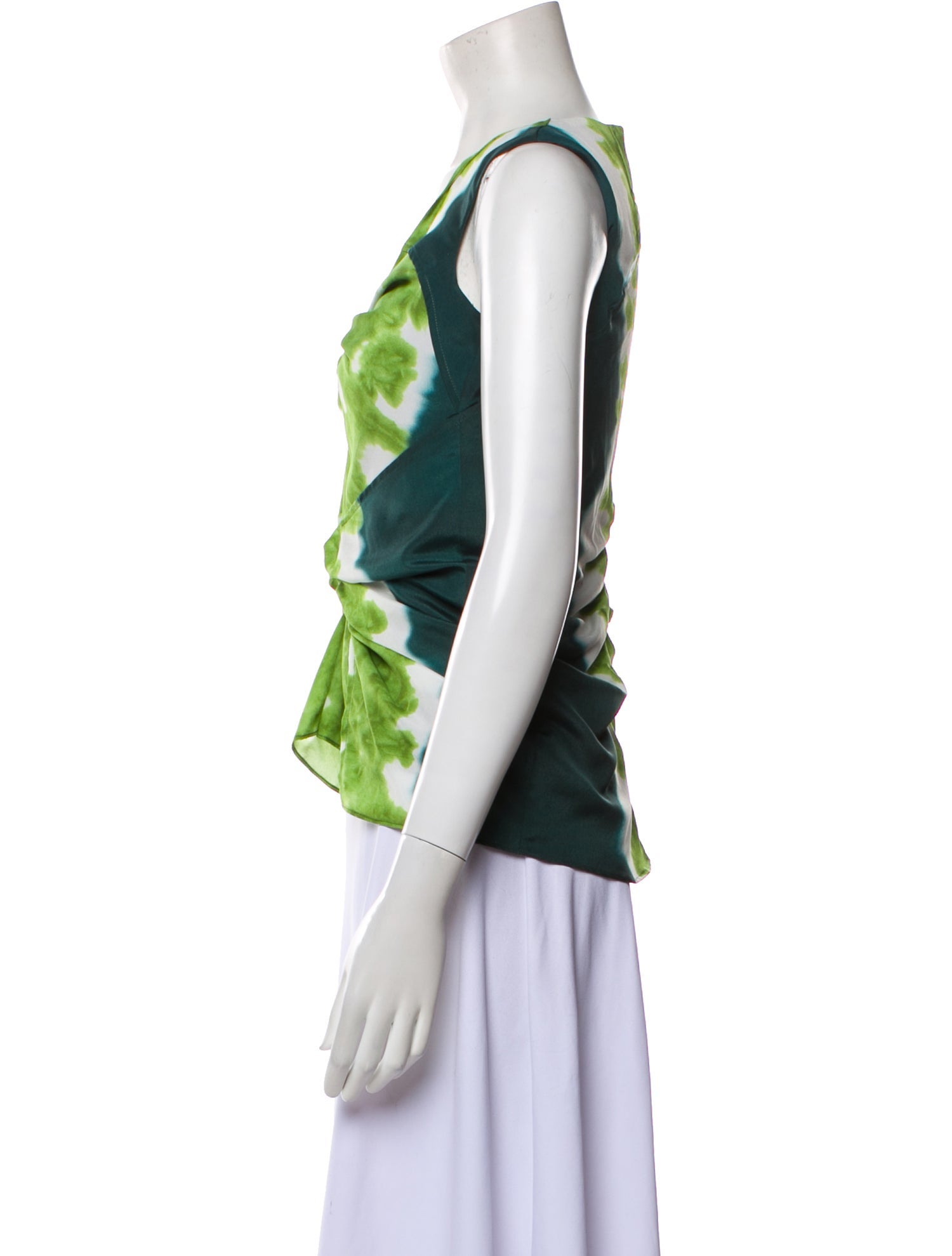 Altuzarra Tie-Dye Print V-Neck Top