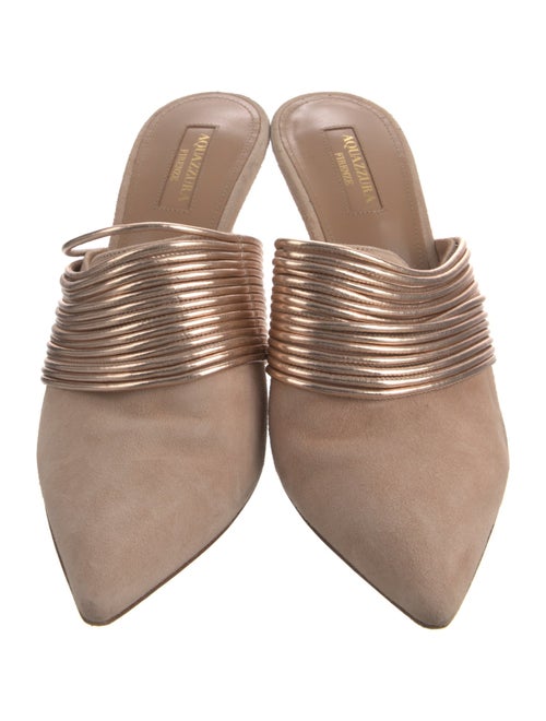 Altuzarra Suede Leather Trim Embellishment Mules