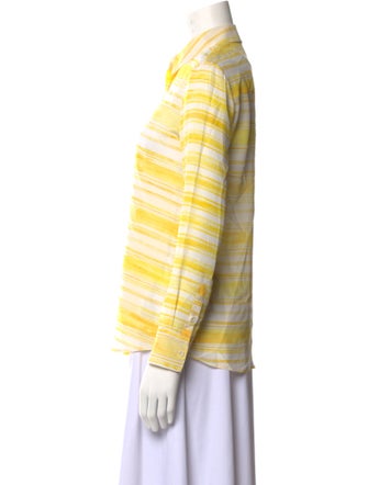 Altuzarra Silk Striped Button-Up Top