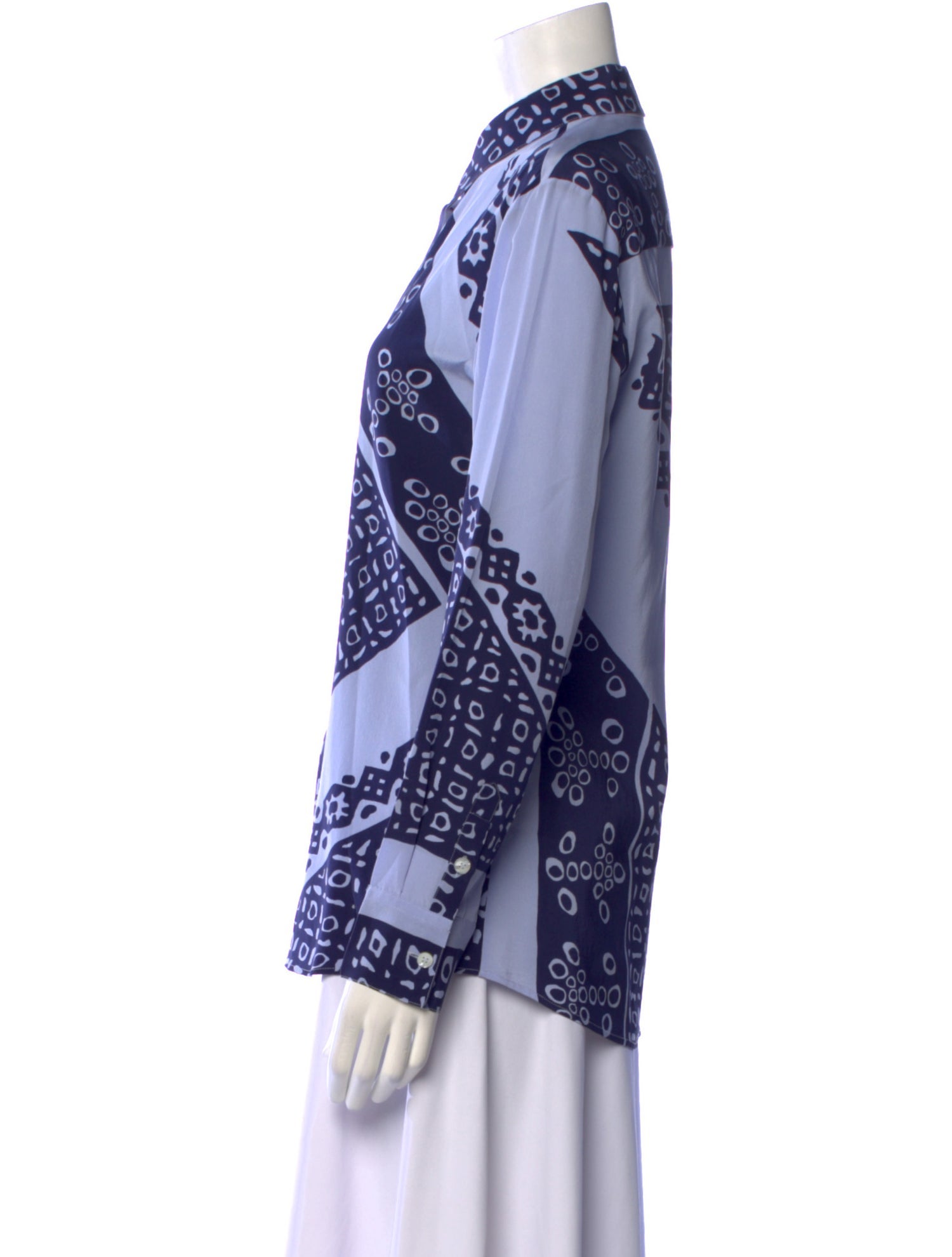 Altuzarra Silk Printed Button-Up Top