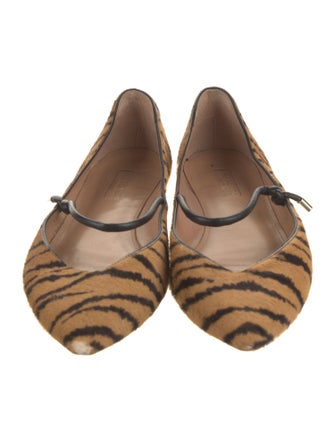 Altuzarra Ponyhair Animal Print Ballet Flats