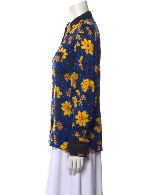 Altuzarra Silk Floral Print Button-Up Top
