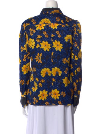 Altuzarra Silk Floral Print Button-Up Top