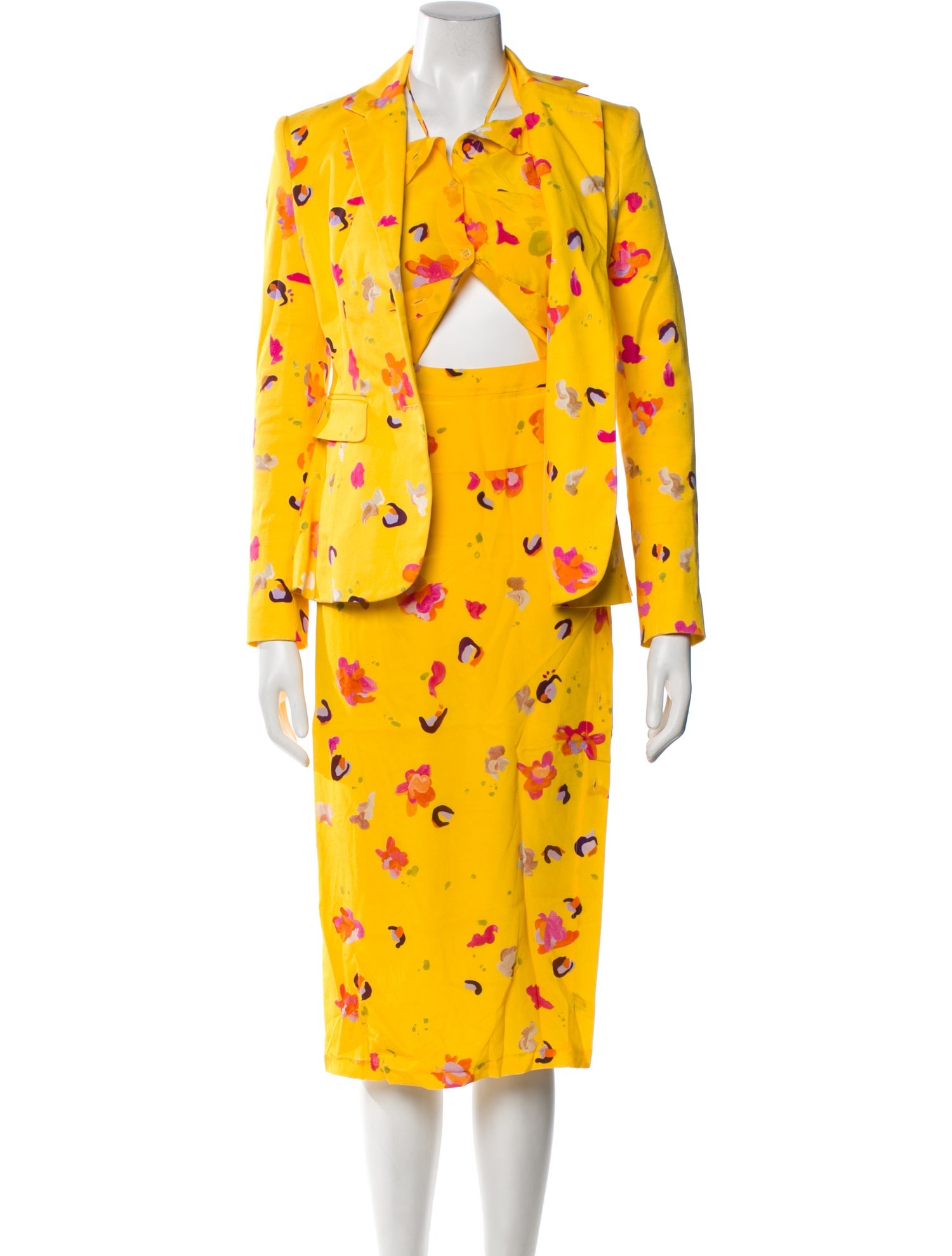 Altuzarra Silk Floral Print Dress Set
