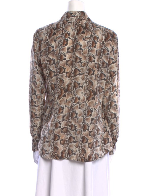 Altuzarra Silk Animal Print Button-Up Top