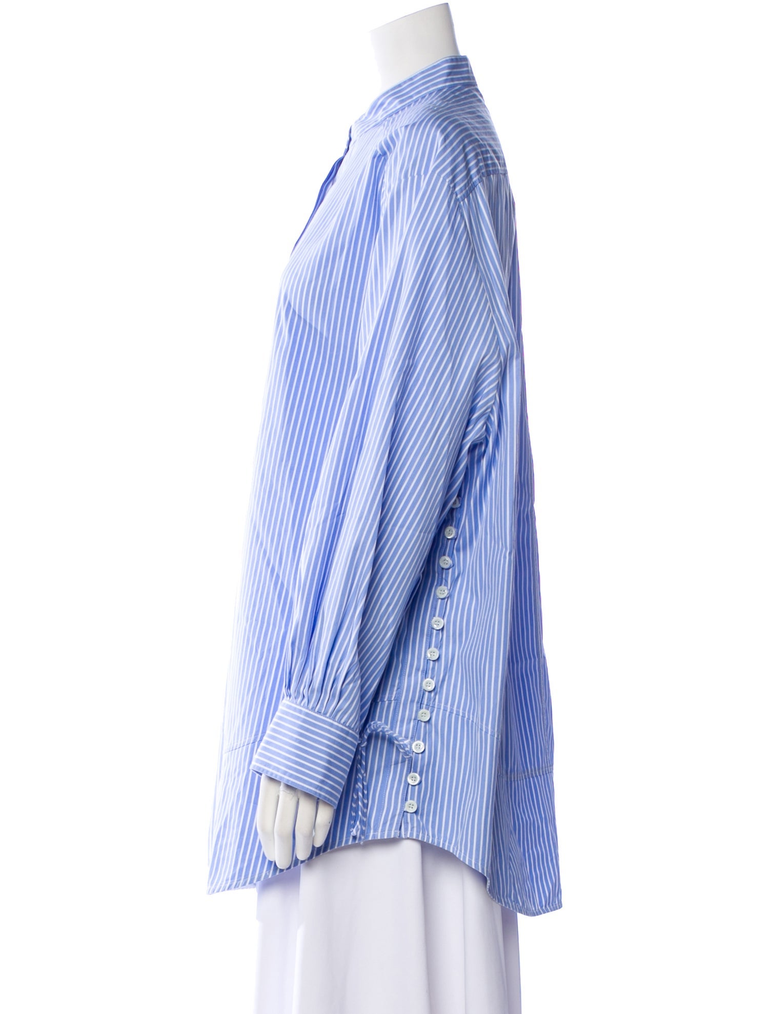 Altuzarra Striped Mock Neck Top