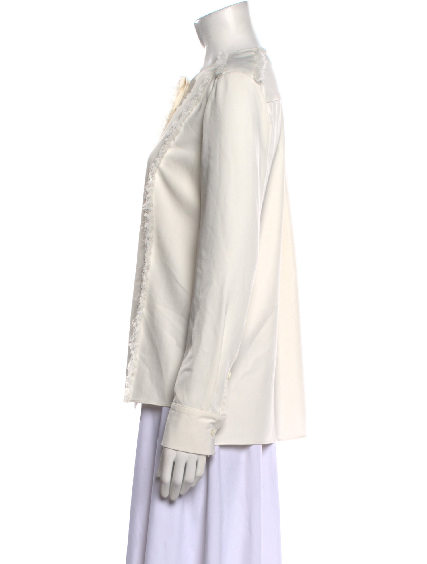 Altuzarra Crew Neck Long Sleeve Blouse
