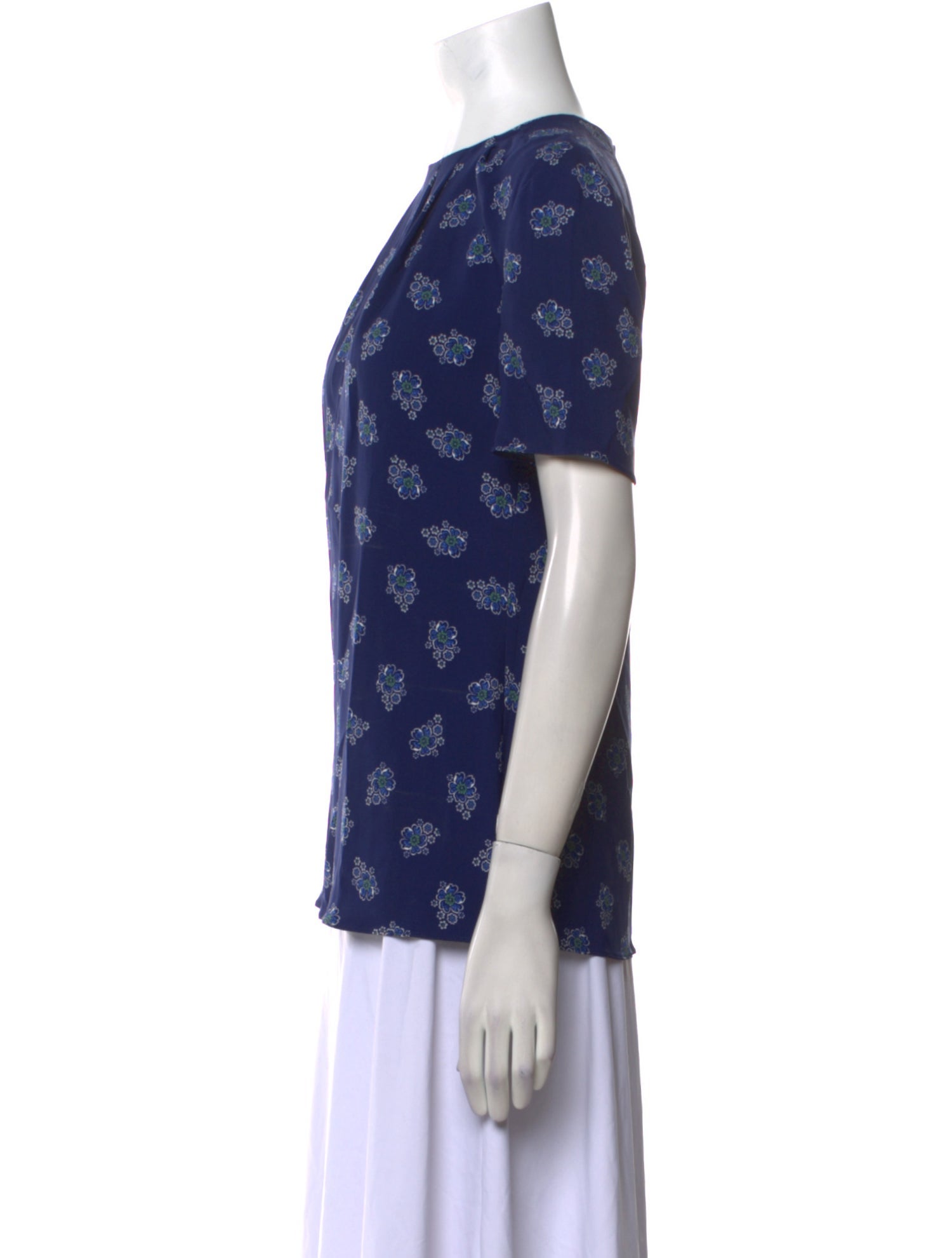 Altuzarra Floral Print Crew Neck Blouse