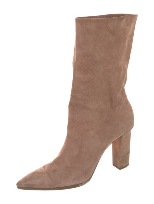 Altuzarra Suede Leather Trim Embellishment Sock Boots