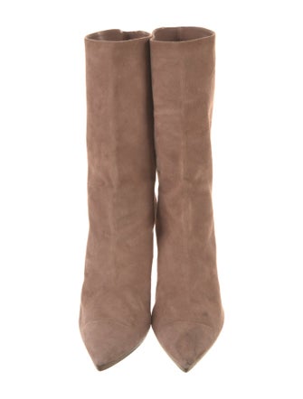 Altuzarra Suede Leather Trim Embellishment Sock Boots