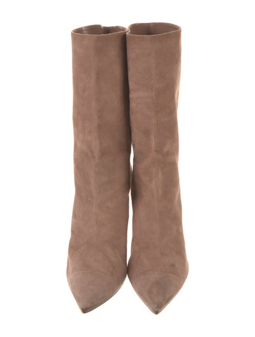 Altuzarra Suede Leather Trim Embellishment Sock Boots