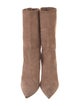 Altuzarra Suede Leather Trim Embellishment Sock Boots