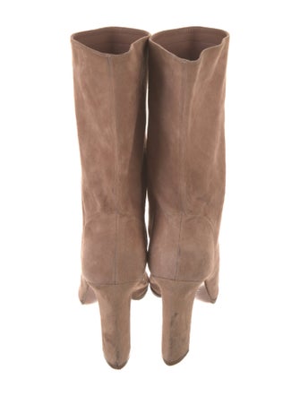 Altuzarra Suede Leather Trim Embellishment Sock Boots