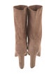 Altuzarra Suede Leather Trim Embellishment Sock Boots