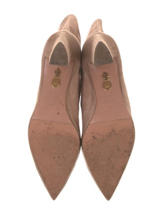 Altuzarra Suede Leather Trim Embellishment Sock Boots