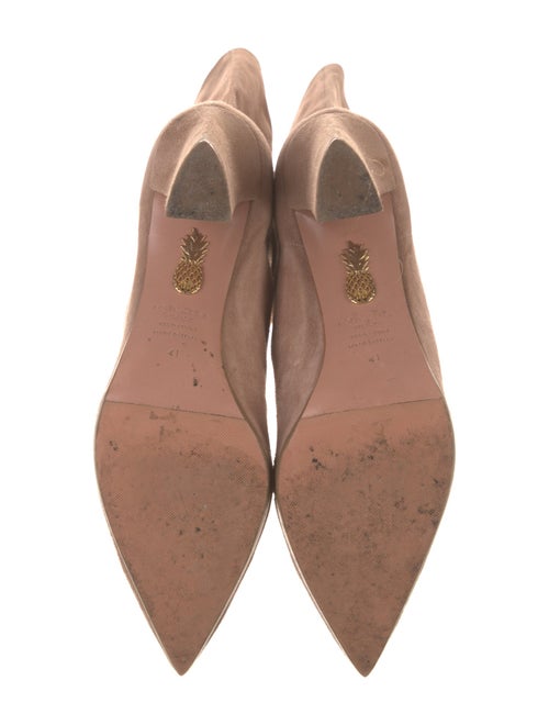 Altuzarra Suede Leather Trim Embellishment Sock Boots