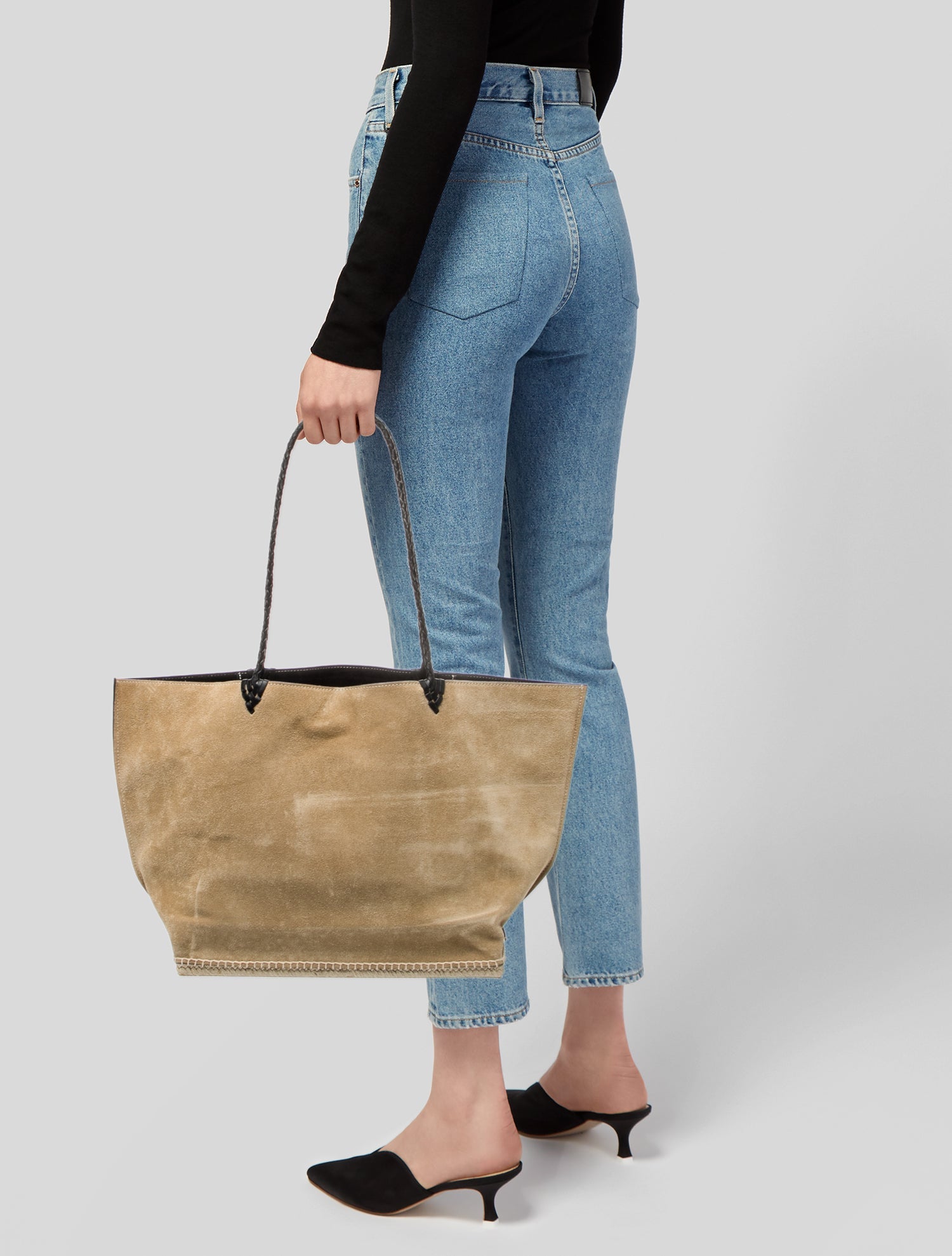 Supreme Black Raffia Tote - Black Totes, Handbags