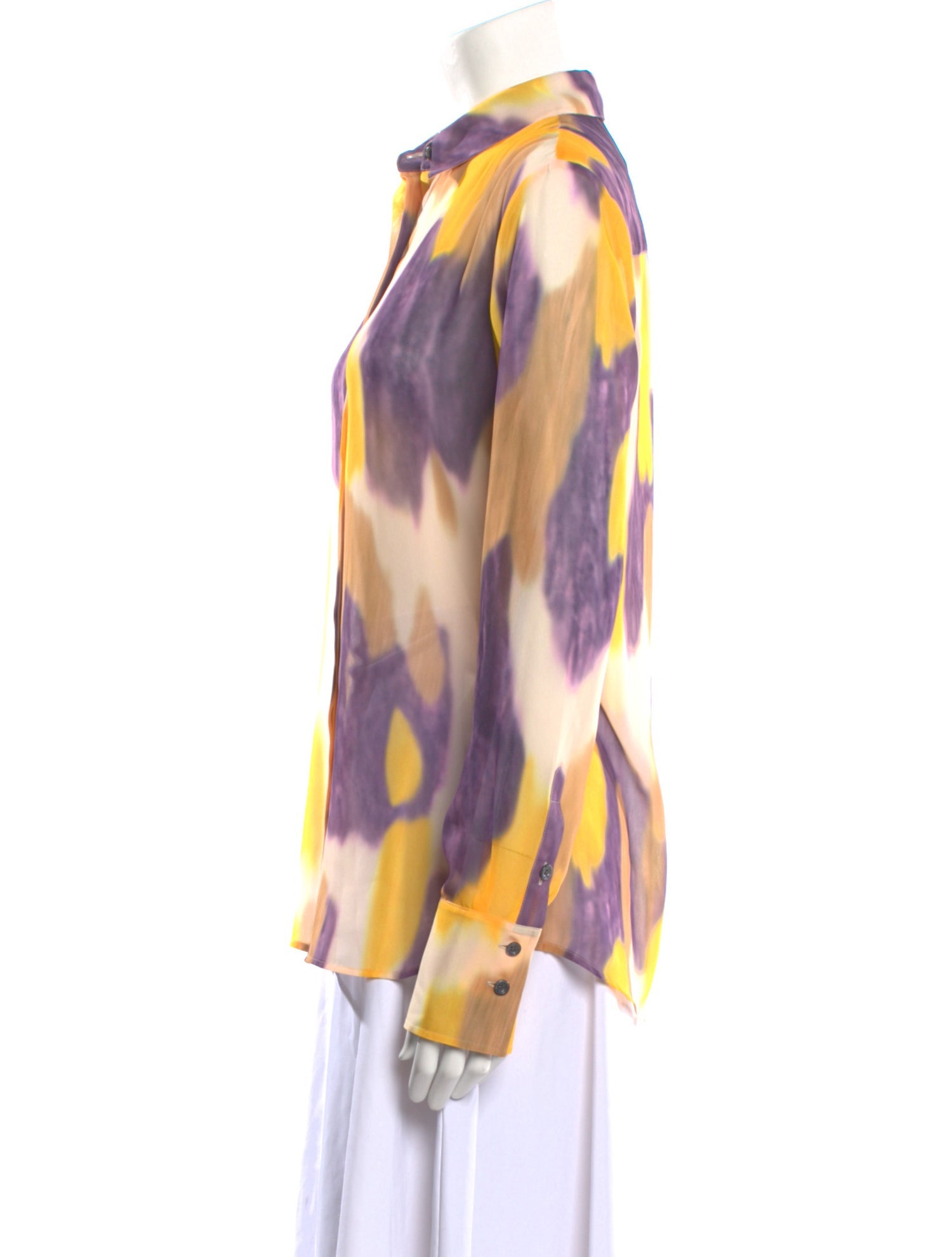 Altuzarra Printed Long Sleeve Button-Up Top w/ Tags