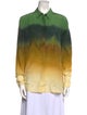Altuzarra Tie-Dye Print Long Sleeve Button-Up Top