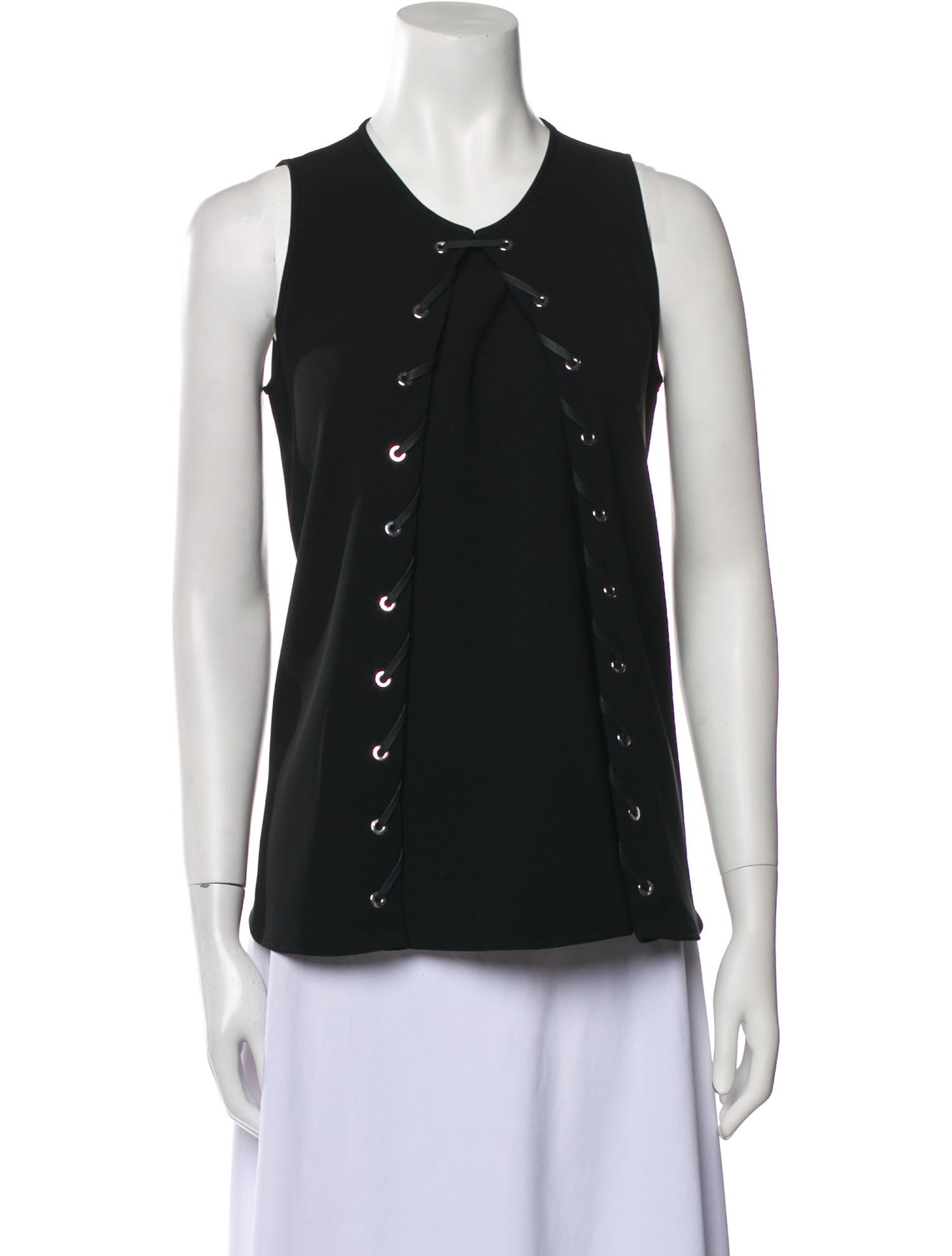Altuzarra Scoop Neck Sleeveless Button-Up Top
