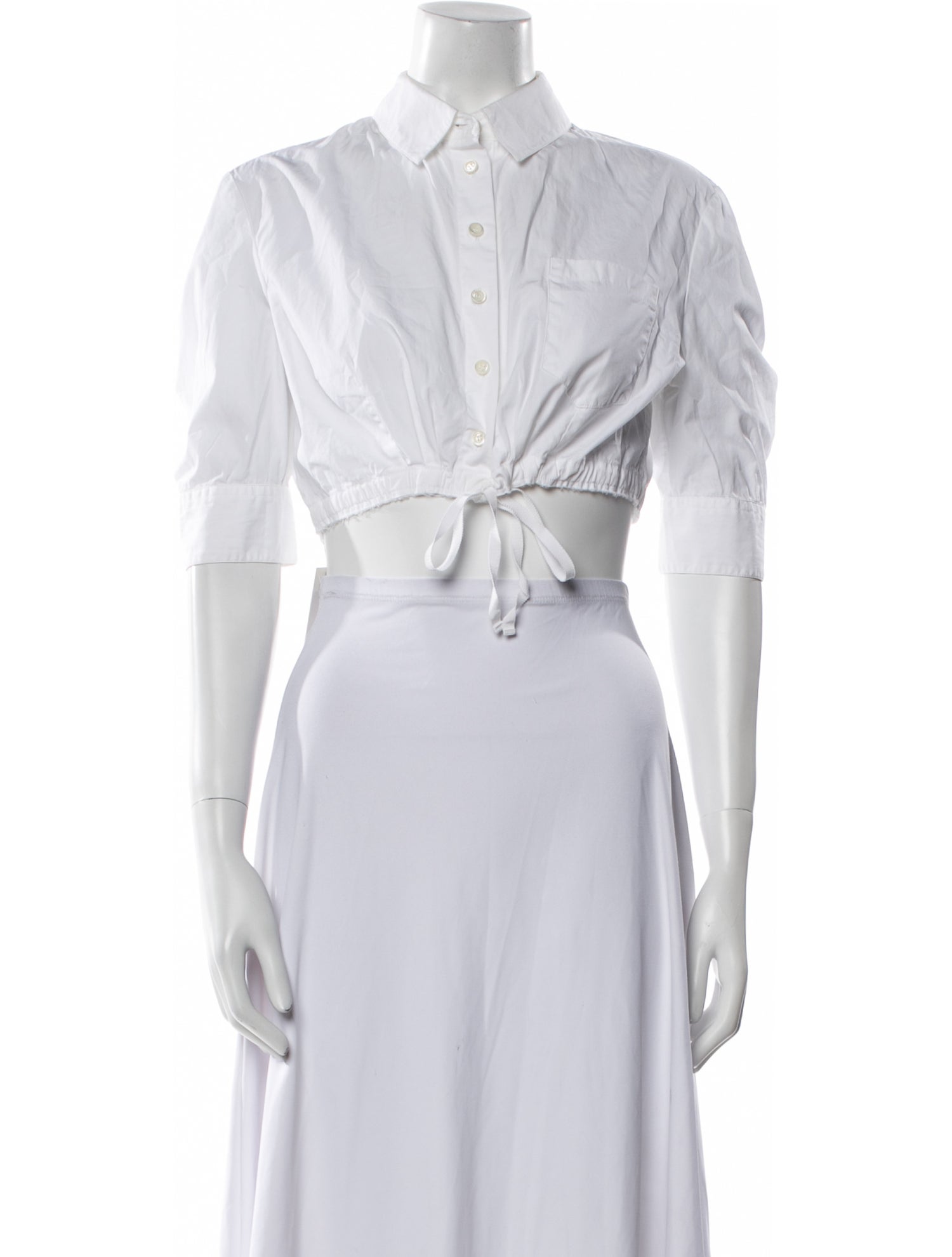 Altuzarra Three-Quarter Sleeve Crop Top