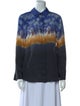 Altuzarra Silk Tie-Dye Print Button-Up Top
