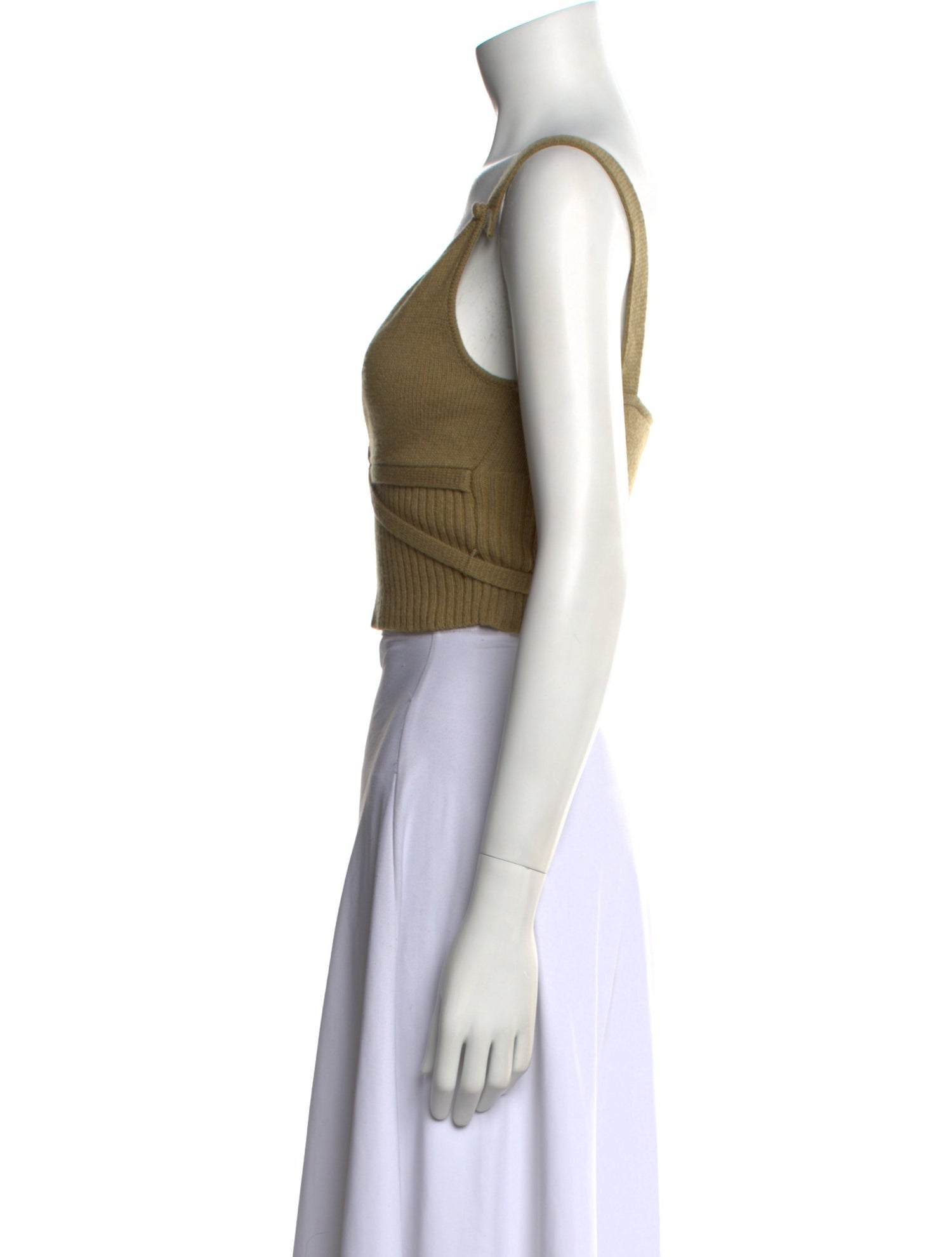 Altuzarra Square Neckline Sleeveless Crop Top