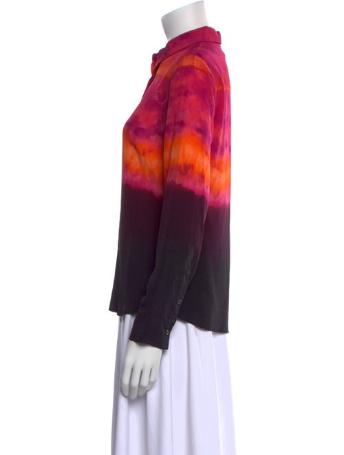 Altuzarra Silk Tie-Dye Print Button-Up Top