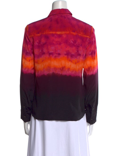 Altuzarra Silk Tie-Dye Print Button-Up Top