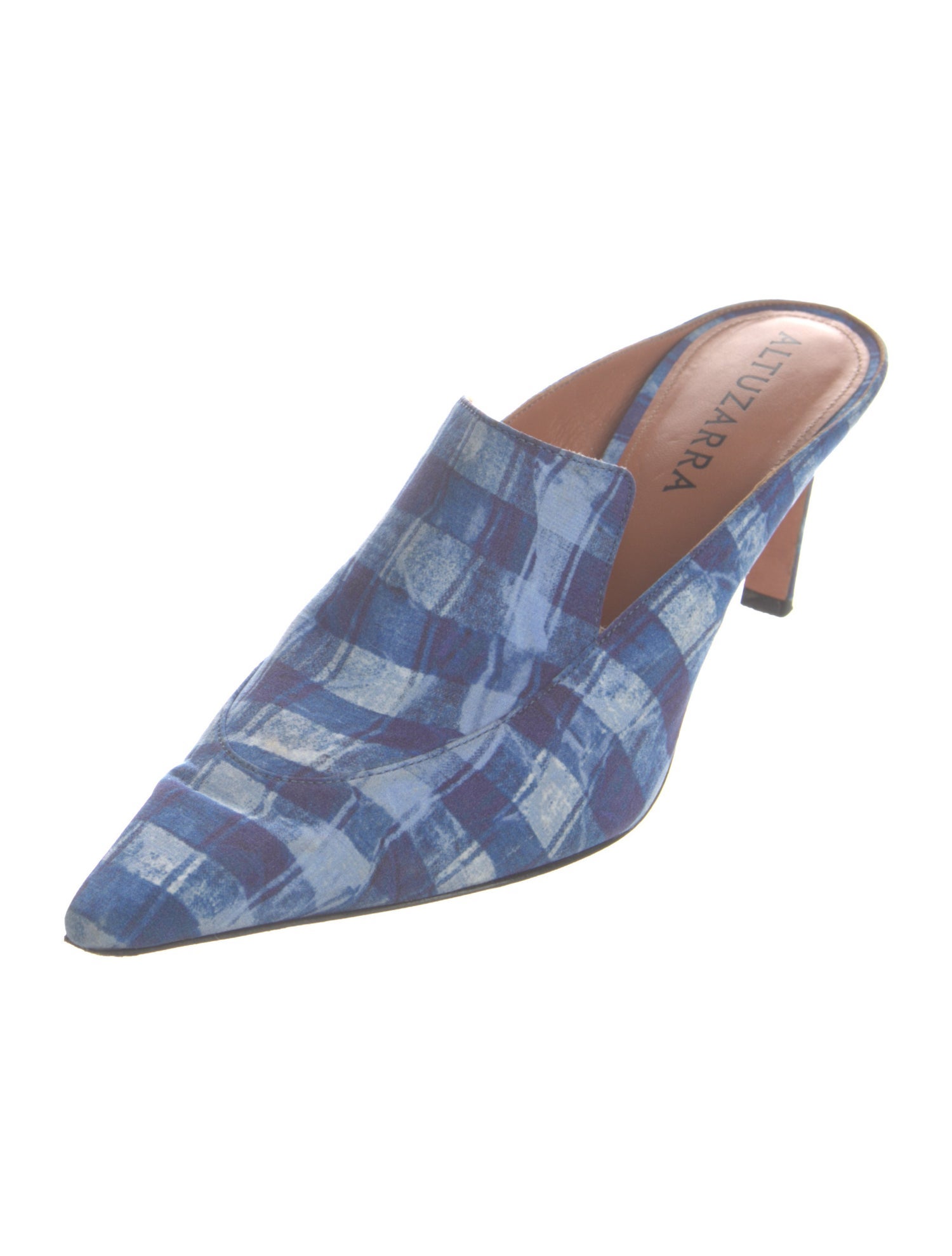Altuzarra Plaid Print Mules