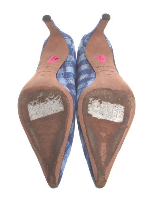 Altuzarra Plaid Print Mules