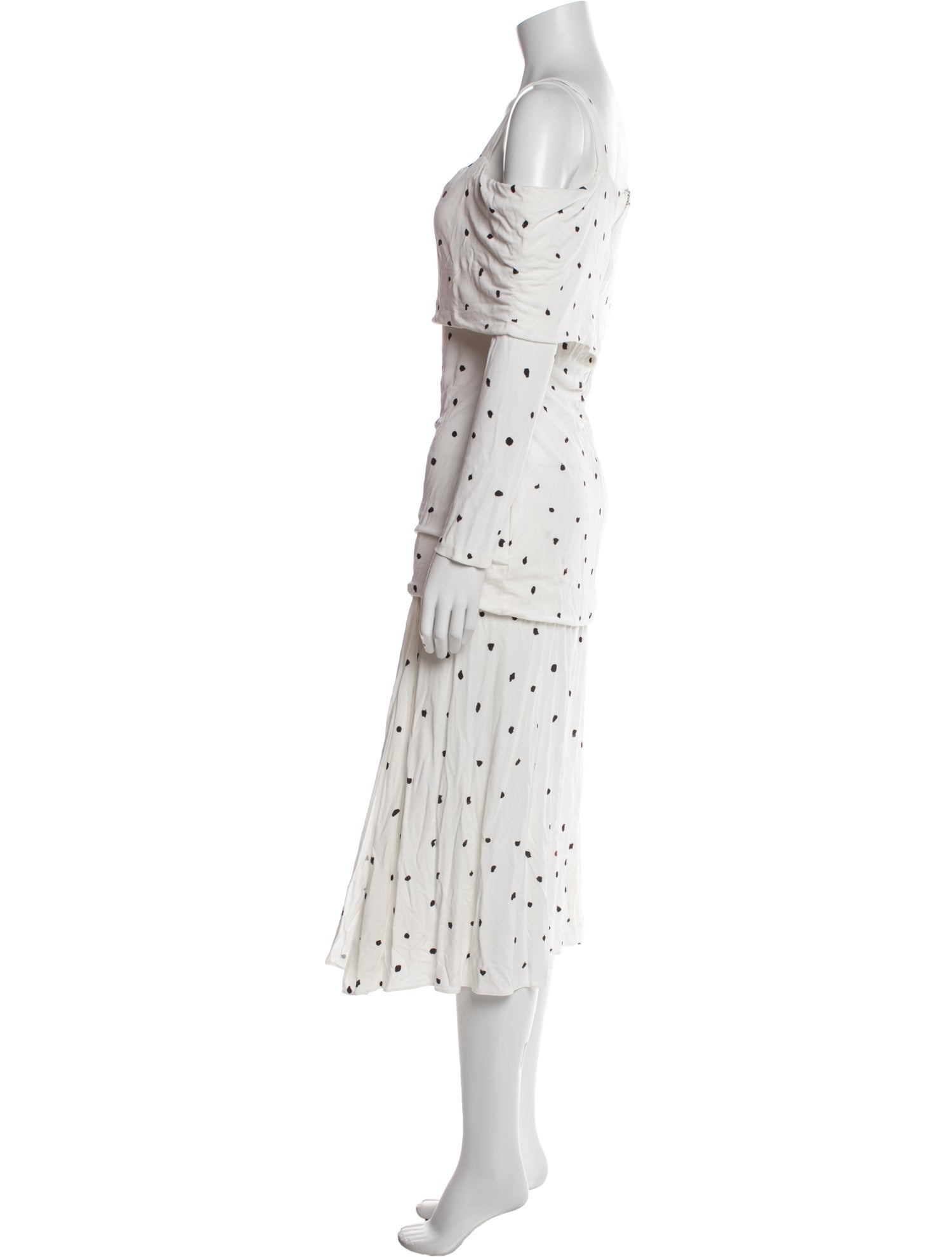 Altuzarra Polka Dot Print Midi Length Dress