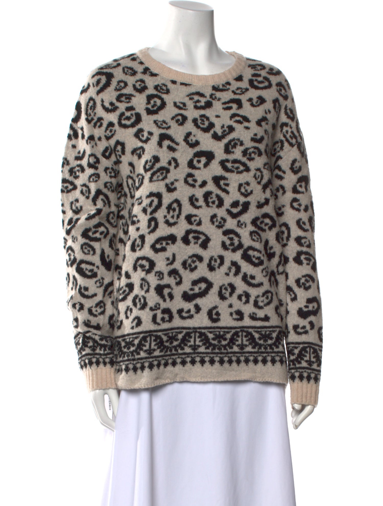 Altuzarra Animal Print Crew Neck Sweater