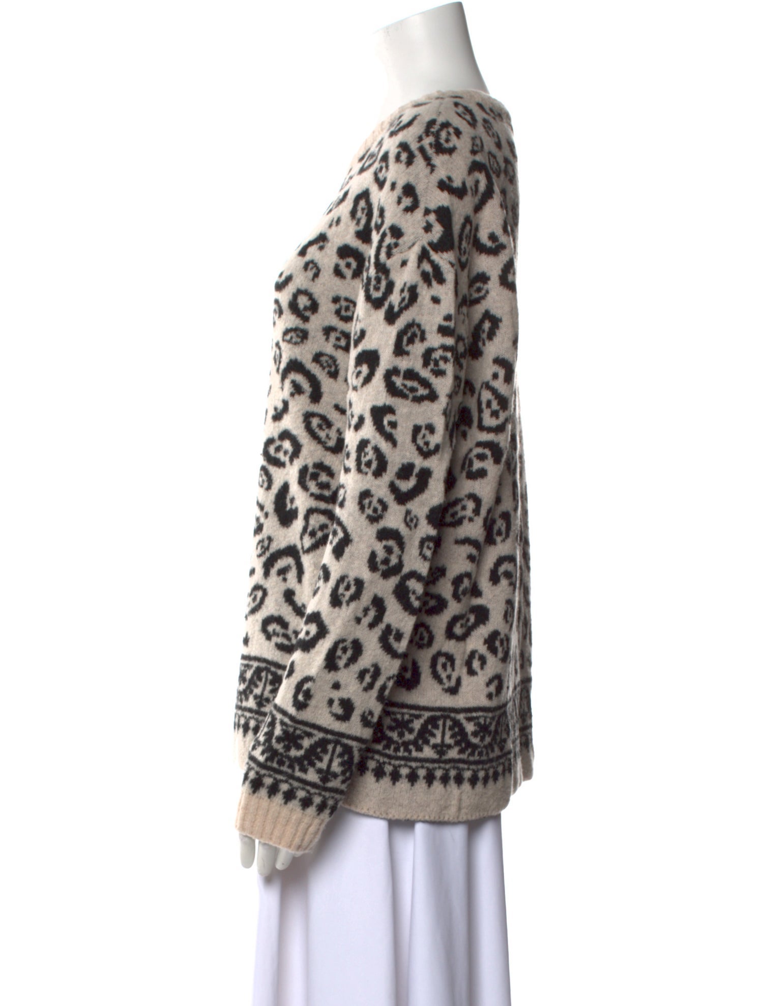 Altuzarra Animal Print Crew Neck Sweater