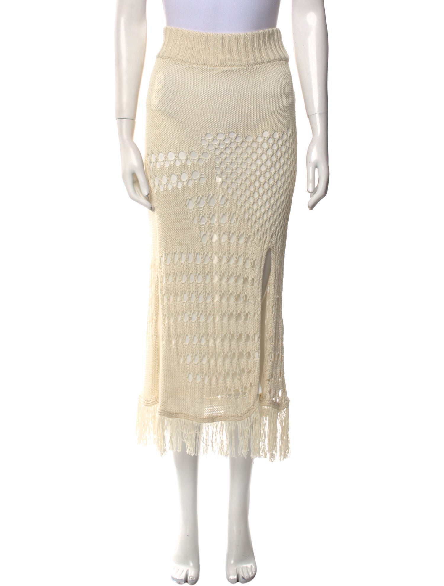 Altuzarra Fringe Trim Accent Midi Length Skirt