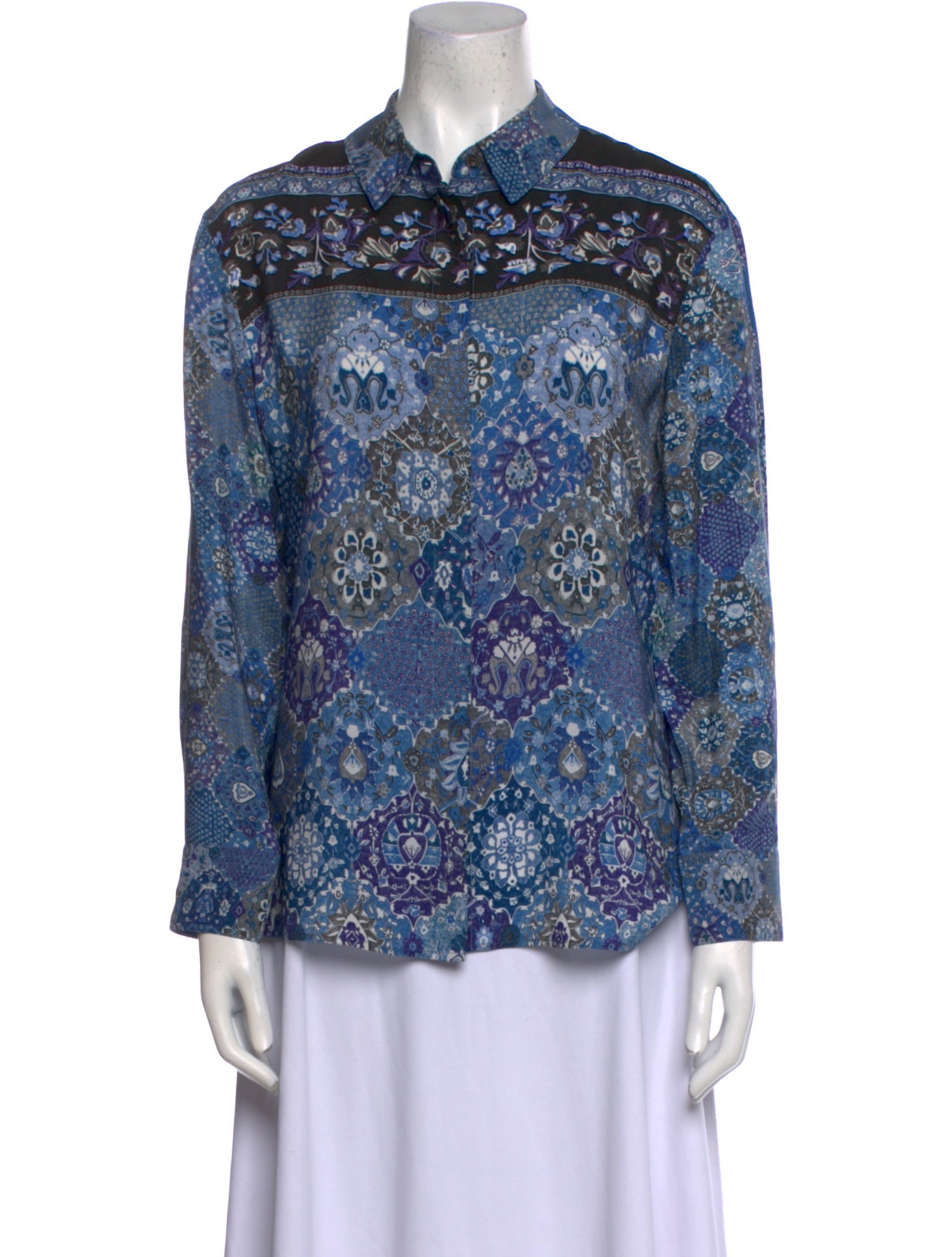 Altuzarra Silk Floral Print Polo