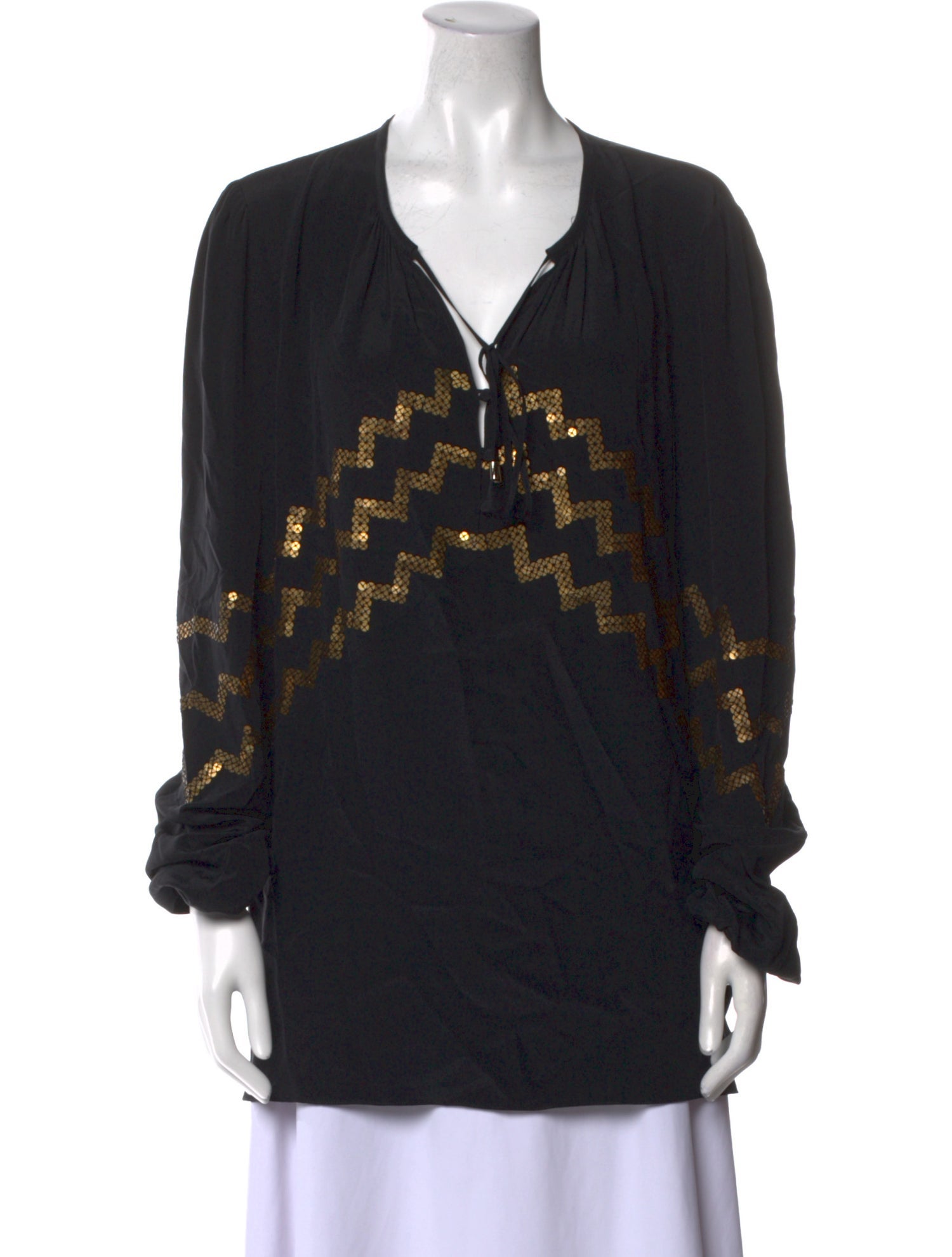 Altuzarra Silk V-Neck Blouse