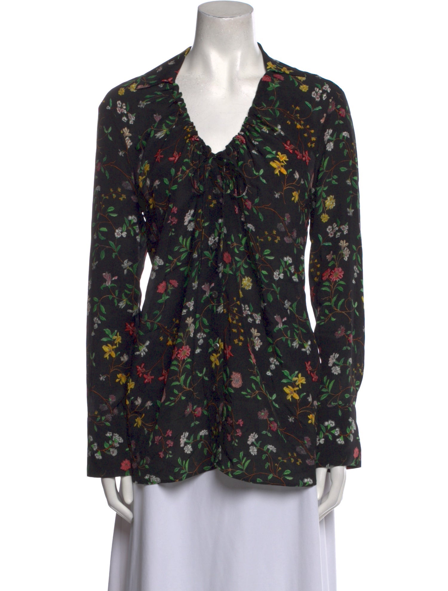 Altuzarra Silk Floral Print Blouse
