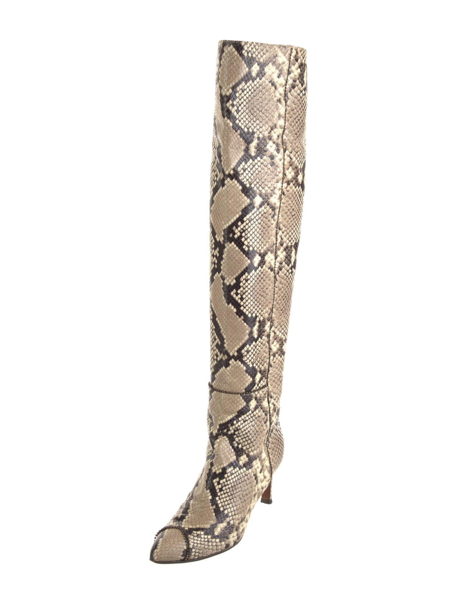 Altuzarra Leather Animal Print Boots
