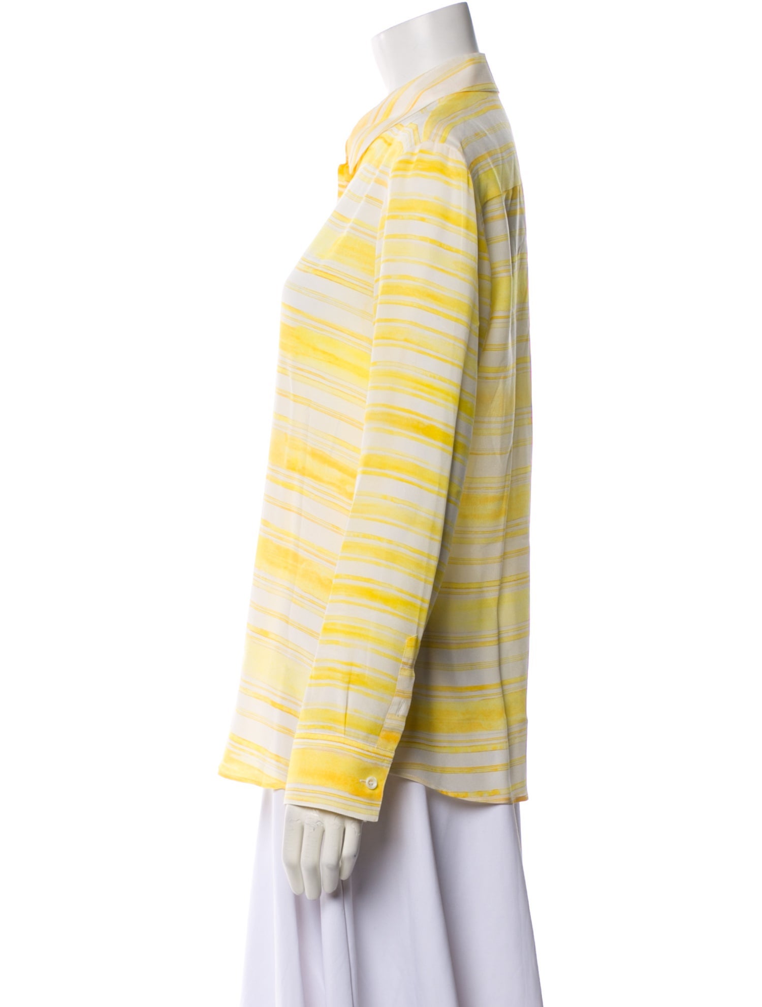 Altuzarra Silk Striped Button-Up Top