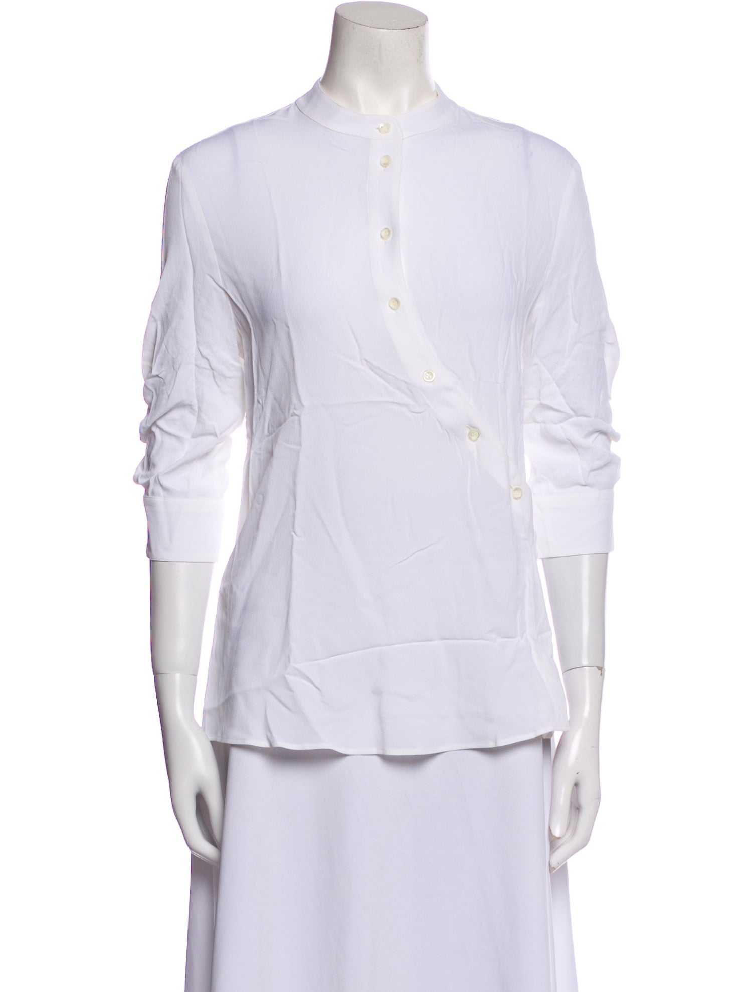 Altuzarra Three-Quarter Sleeve Button-Up Top