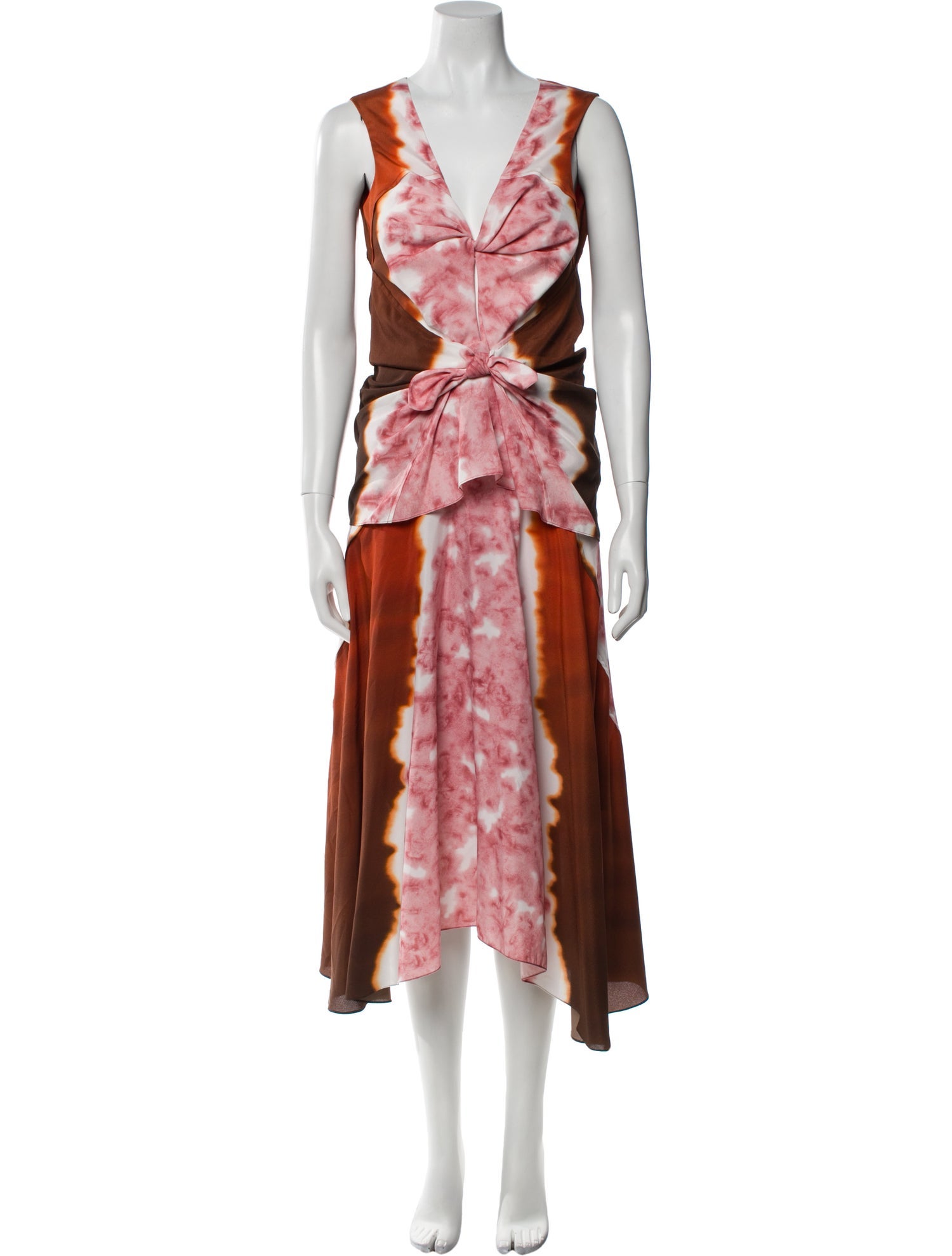 Altuzarra Tie-Dye Print Pleated Accents Skirt Set