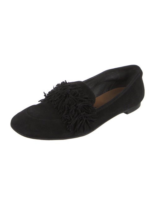 Altuzarra Suede Fringe Trim Accent Loafers