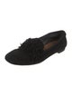 Altuzarra Suede Fringe Trim Accent Loafers